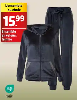 Lidl Ensemble en velours femme offre