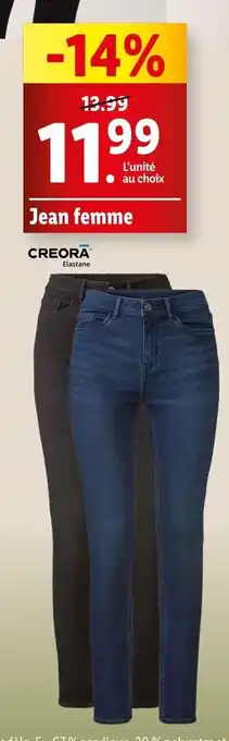 Lidl CREORA Jean femme offre