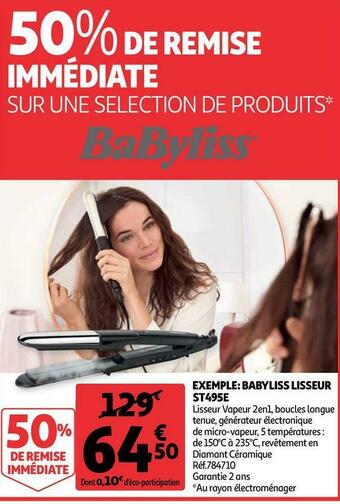 Auchan Babyliss exemple: babyliss lisseur st495e offre