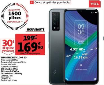 Auchan Tcl smartphone 20 r 5g offre