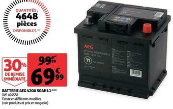 Auchan Aeg batterie 420a 50ah l1 offre