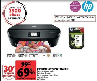 Auchan Hp imprimante envy photo 6220 offre