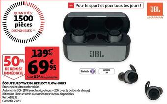 Écouteurs tws jbl reflect flow noirs