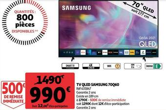 Auchan Tv qled samsung 70q60 offre
