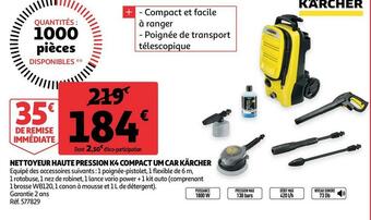 Auchan Kärcher nettoyeur haute pression k4 compact um car offre