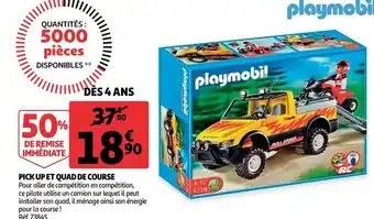Auchan Playmobil pick up et quad de course offre