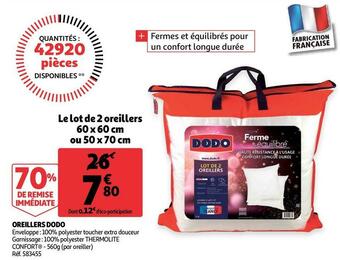 Auchan Dodo oreillers offre