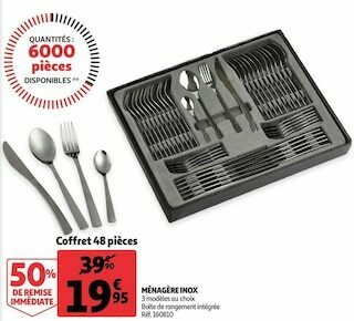 Auchan Ménagère inox offre