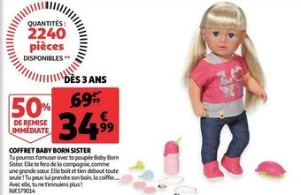 Auchan Baby born coffret baby born sister offre