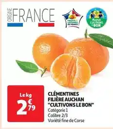 Auchan Supermarché Auchan - clémentines filière cultivons le bon offre