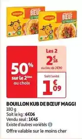 Auchan Supermarché Maggi - bouillon kub de boeuf offre