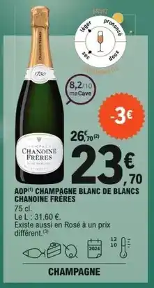 E.Leclerc Aop champagne blanc de blancs offre