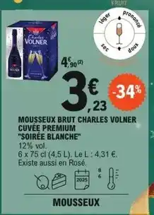 E.Leclerc Brut - mousseux charles volner cuvée premium offre