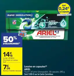 Carrefour Market ARIEL Lessive en capsules offre