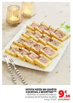 Super U Petits pâtés en croûte cocktail 2 recettes offre