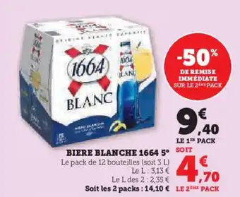 Super U 1664 Biere blanche offre