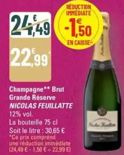 G20 NICOLAS FEUILLATTE  Champagne Brut Grande Réserve offre