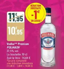 G20 POLIAKOV Vodka Premium offre