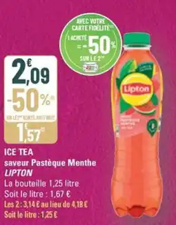 G20 LIPTON Ice tea saveur pastèque menthe offre