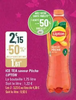 G20 LIPTON Ice tea saveur pêche offre