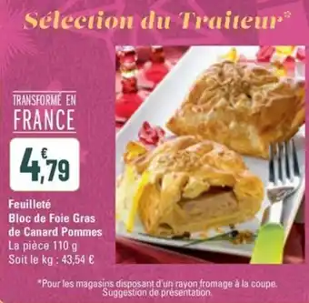 G20 Feuilleté Bloc de Foie Gras de Canard Pommes offre