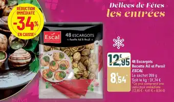 G20 ESCAL 48 Escargots Recette Ail et Persil offre