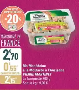 G20 PIERRE MARTINET Ma Macédoine à la Moutarde à l'Ancienne offre