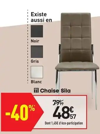 Conforama Chaise Sila offre