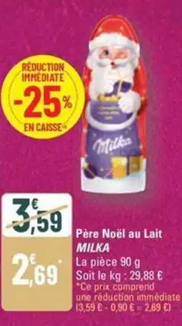 G20 MILKA Père Noël au Lait offre