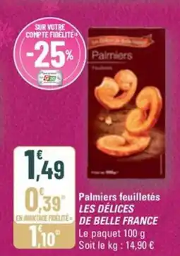 G20 LES DÉLICES DE BELLE FRANCE Palmiers feuilletés offre