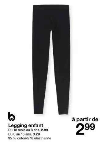 Zeeman Legging enfant offre