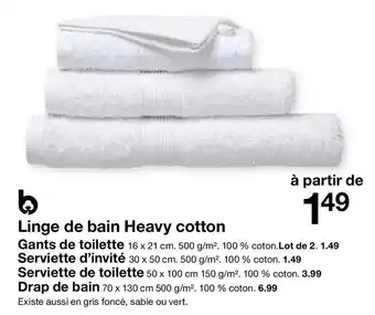 Zeeman Linge de bain Heavy cotton offre