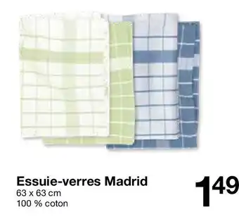 Zeeman Essuie-verres Madrid offre