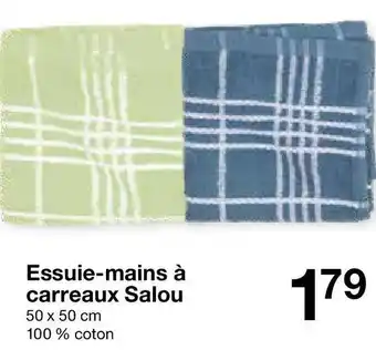 Zeeman Essuie-mains à carreaux Salou offre