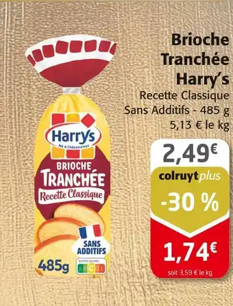 Colruyt Harry's Brioche Tranchée offre