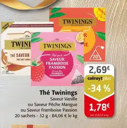 Colruyt TWININGS Thé offre