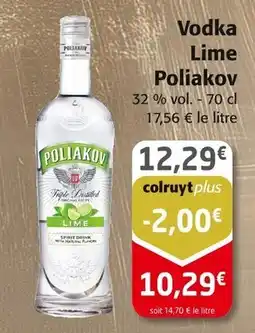 Colruyt Poliakov Vodka Lime offre