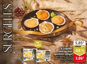 Colruyt 8 Coquilles Saint-Jacques Apéritives Celtigel offre