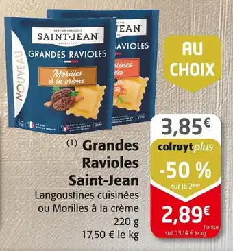 Colruyt SAINT-JEAN Grandes Ravioles offre