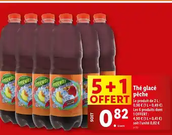 Lidl FREEWAY Thé glacé pêche offre