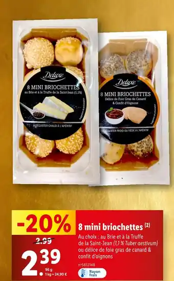 Lidl Deluxe 8 mini briochettes offre