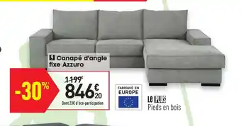 Conforama Canapé d'angle fixe Azzuro offre