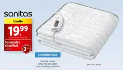 Lidl Sanitas Surmatelas chauffant offre