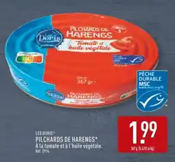 ALDI LES DORIS PILCHARDS DE HARENGS offre