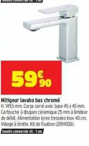 Bricorama Mitigeur Lavabo Bas Chromé offre