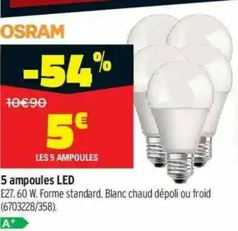 Bricorama 5 Ampoules Led offre