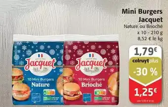 Colruyt Jacquet - mini burgers offre