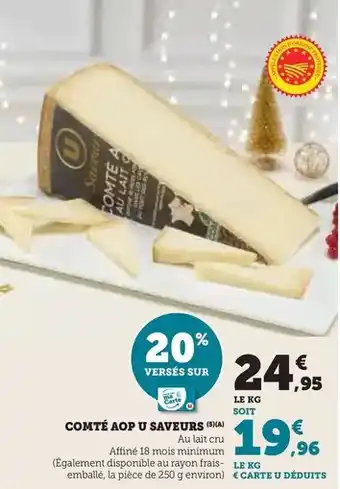 Super U U saveurs - comté aop offre