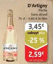 Colruyt D'artigny - pêche sans alcool offre