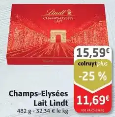 Colruyt Lindt - champs-elysées lait offre